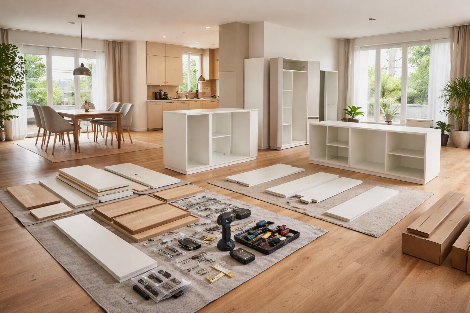 Möbelmontage und Demontage in Bochum mit organisiertem Aufbau- und Abbauprozess im Einfamilienhaus