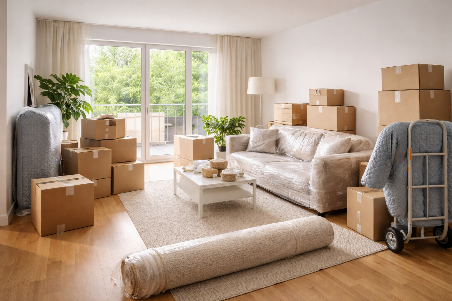 Möbeltransport in Essen mit professionell organisiertem Transporteinsatz in einer Wohnung