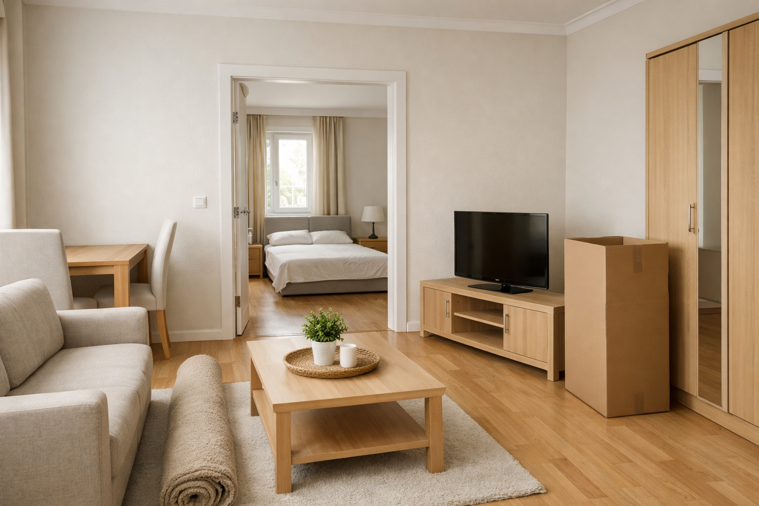Wohnungsinterner Möbeltransport in Dortmund mit professionell begleitetem Transport von Möbelstücken