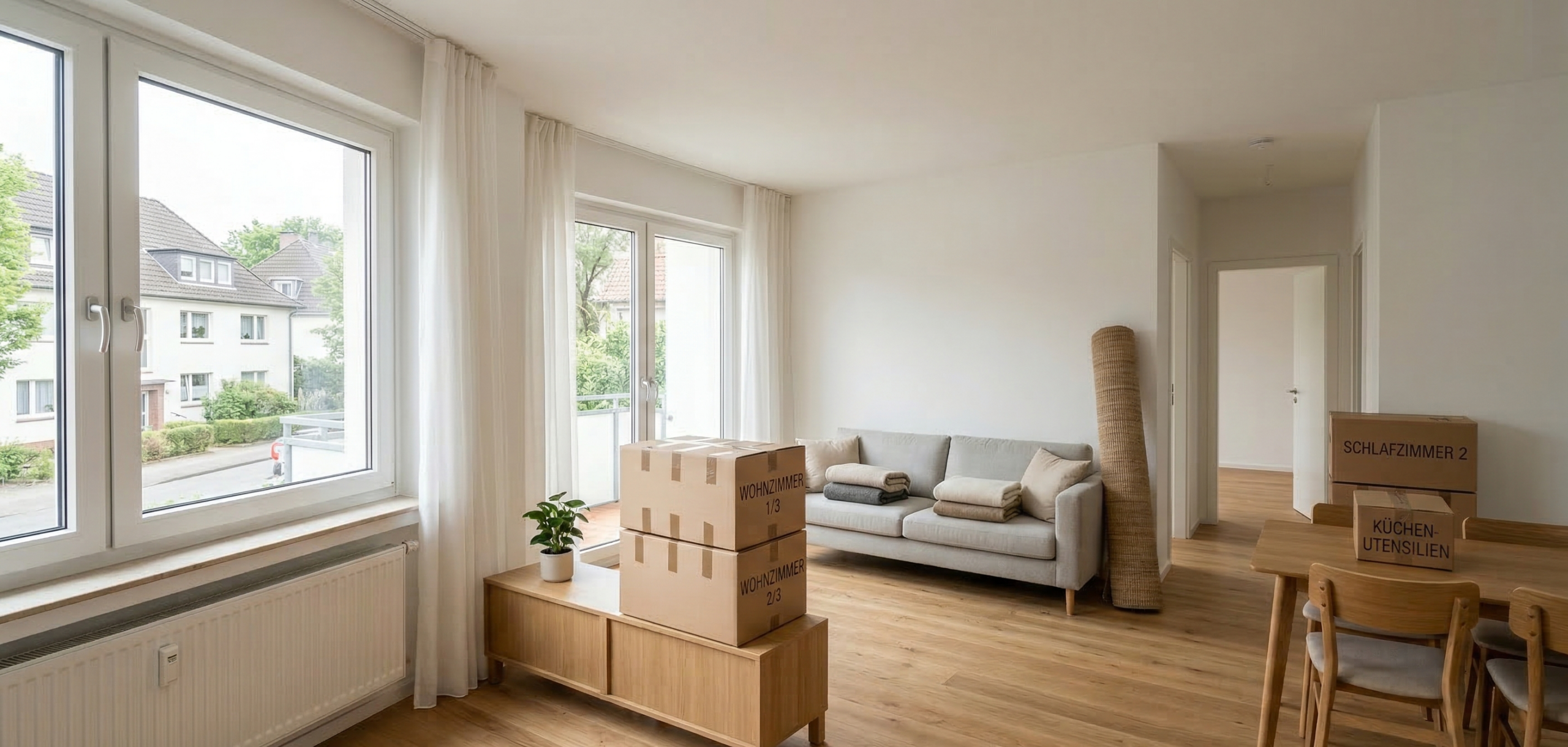 Wohnungsumzug in Essen mit professionell organisiertem Umzugseinsatz vor Ort
