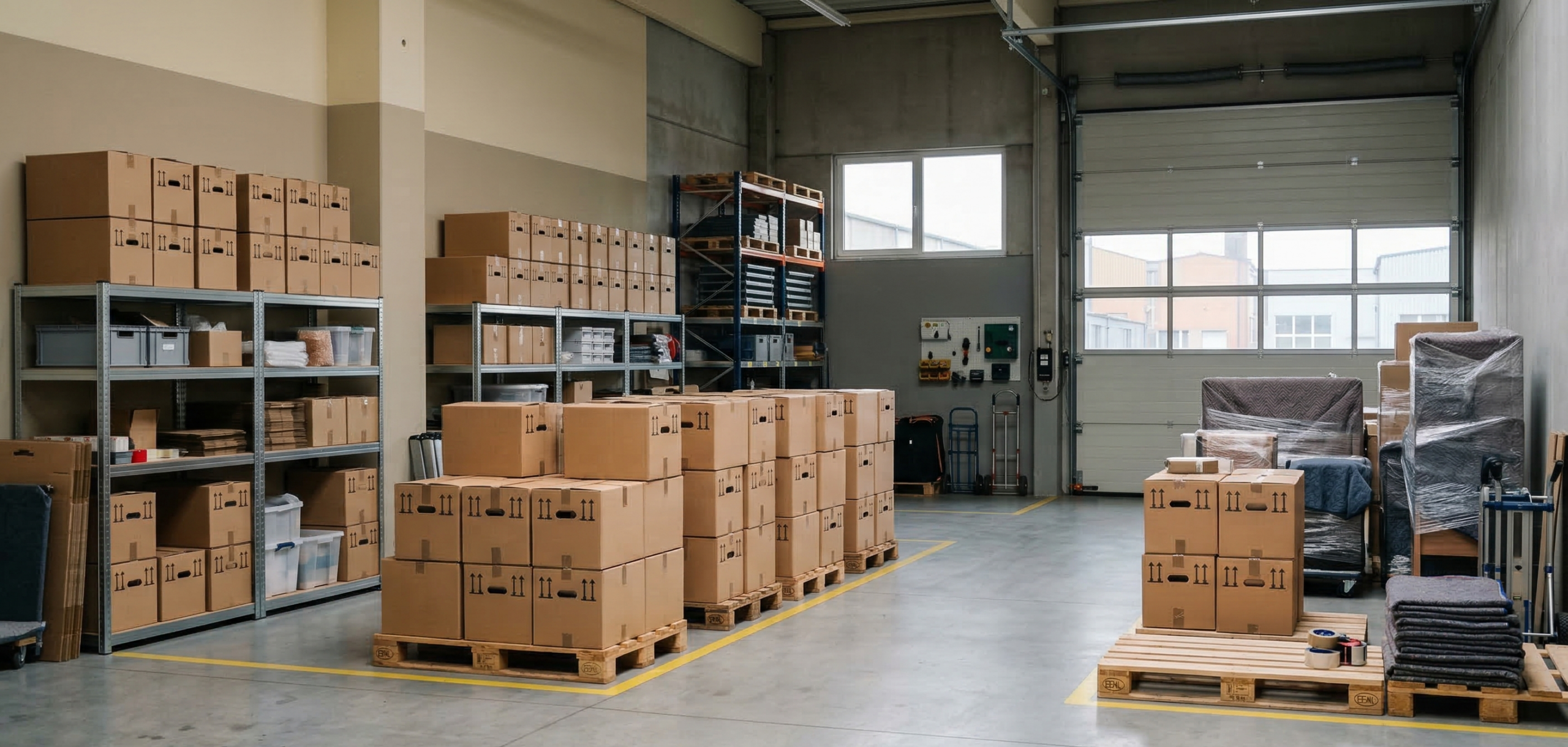 Umzugslogistik in Duisburg mit vorbereiteten Nebenräumen und organisiertem Transportablauf