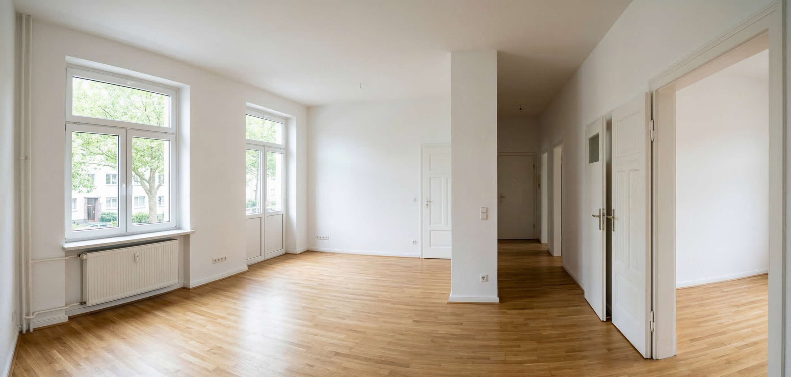 Sperrmüllentsorgung in Essen mit freigeräumter Fläche nach Abholung und fachgerechter Entsorgung